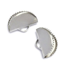 Lintklem half rond - zilverkleur - per 20 stuks