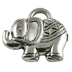 Metaal-look hanger olifant