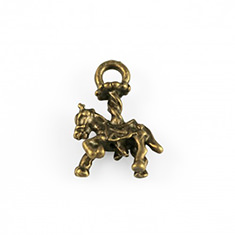Hanger draaimolen paardje 3D brons