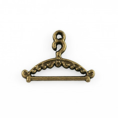 Hanger kleerhanger versierd brons