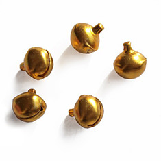 Belletjes 12mm mat geel-goud - 10 stuks