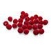 Velvet kraal 8mm rood - per 25 stuks